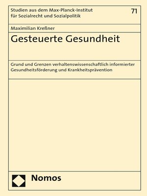 cover image of Gesteuerte Gesundheit